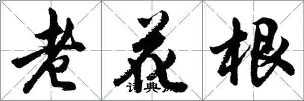 胡问遂老花根行书怎么写