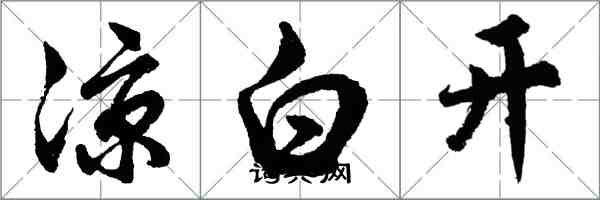 胡问遂凉白开行书怎么写