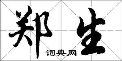 胡问遂郑生行书怎么写