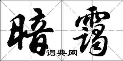 胡问遂暗霭行书怎么写