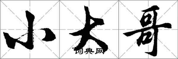 胡问遂小大哥行书怎么写