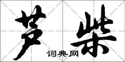 胡问遂芦柴行书怎么写