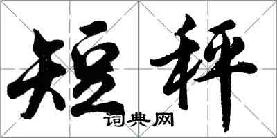 胡问遂短秤行书怎么写