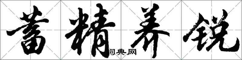 胡问遂蓄精养锐行书怎么写