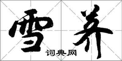 胡问遂雪荠行书怎么写