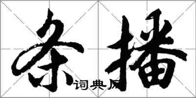 胡问遂条播行书怎么写