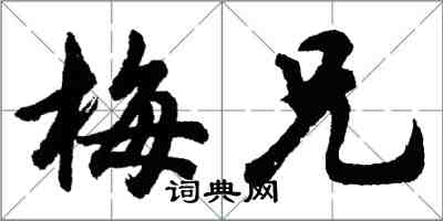 胡问遂梅兄行书怎么写