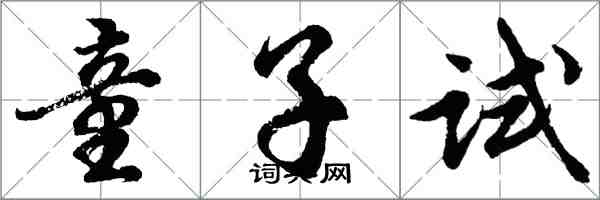 胡问遂童子试行书怎么写