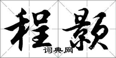 胡问遂程颢行书怎么写