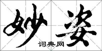 胡问遂妙姿行书怎么写