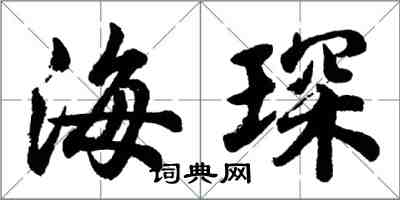 胡问遂海琛行书怎么写