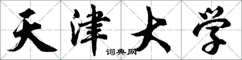 胡问遂天津大学行书怎么写