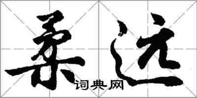 胡问遂柔远行书怎么写