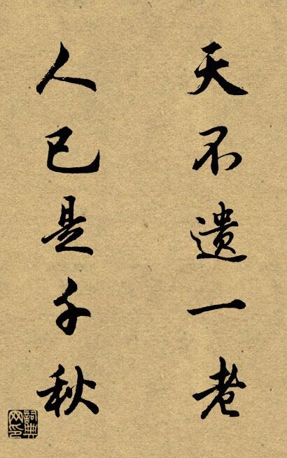 天不遺一老 人已是千秋對(duì)聯(lián)書法作品欣賞