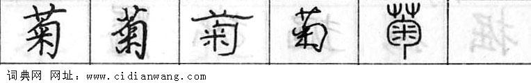 菊钢笔字典