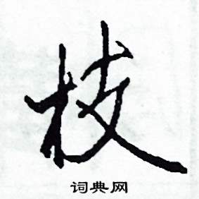 枝怎么寫好看