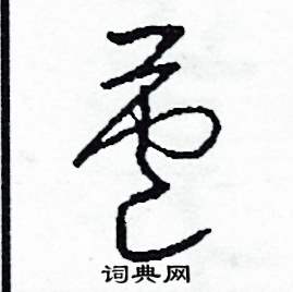 芦字草书图片