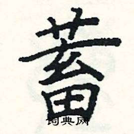 阎锐敏写的硬笔楷书蓄