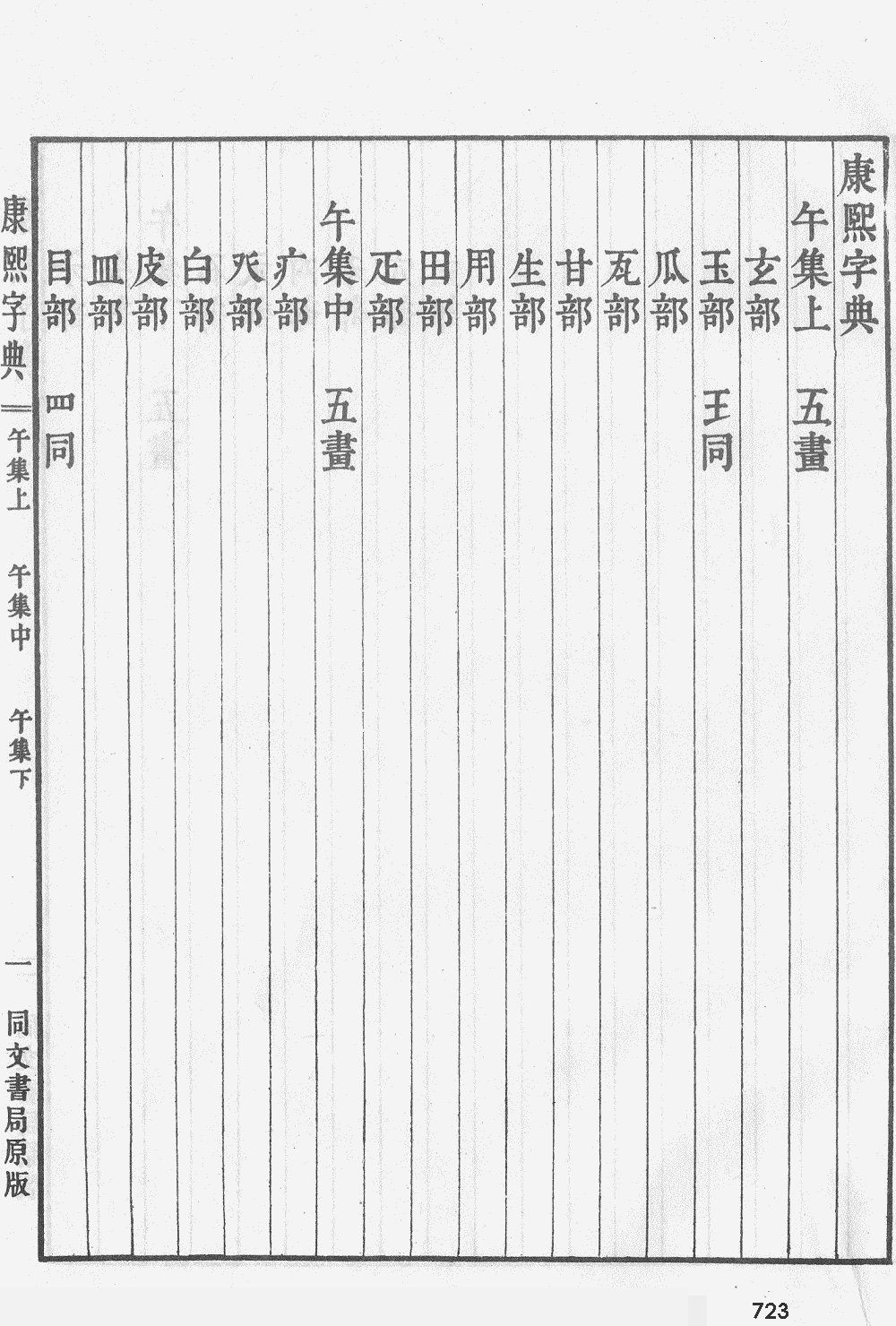 康熙字典扫描版第723页