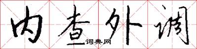 内查外调怎么写好看