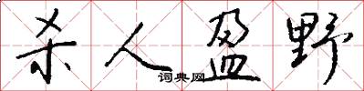 杀人盈野怎么写好看