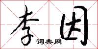 李因怎么寫(xiě)好看