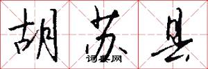 胡蘇縣怎么寫好看