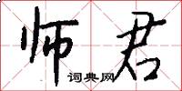 师君怎么写好看