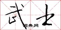 武士怎么写好看