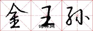 金王孙怎么写好看