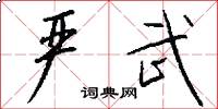 严武怎么写好看