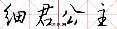 细君公主怎么写好看