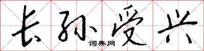 长孙受兴怎么写好看