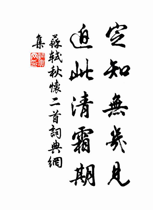 苏轼定知无几见,迫此清霜期书法作品欣赏