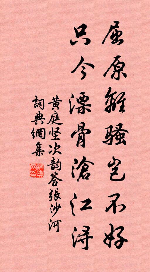 黃庭堅屈原離騷豈不好,只今漂骨滄江潯書法作品欣賞