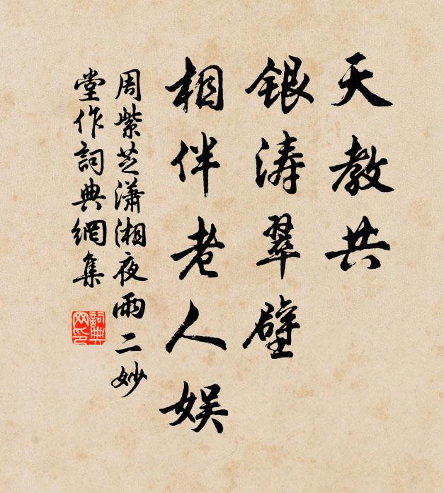 周紫芝天教共,银涛翠壁,相伴老人娱书法作品欣赏