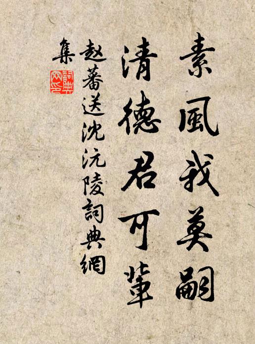 赵蕃素风我莫嗣,清德君可辈书法作品欣赏