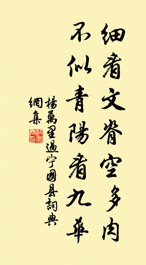 楊萬里細(xì)看文脊空多肉，不似青陽看九華書法作品欣賞