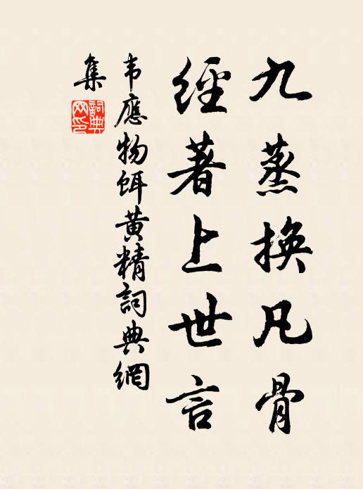韋應(yīng)物九蒸換凡骨，經(jīng)著上世言書法作品欣賞