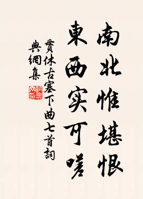 贯休南北惟堪恨,东西实可嗟书法作品欣赏