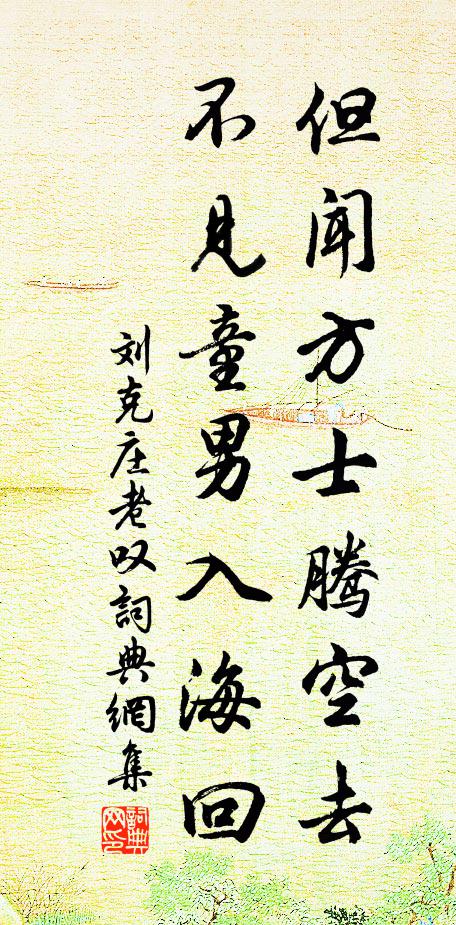 劉克莊但聞方士騰空去，不見(jiàn)童男入?；貢ㄗ髌沸蕾p