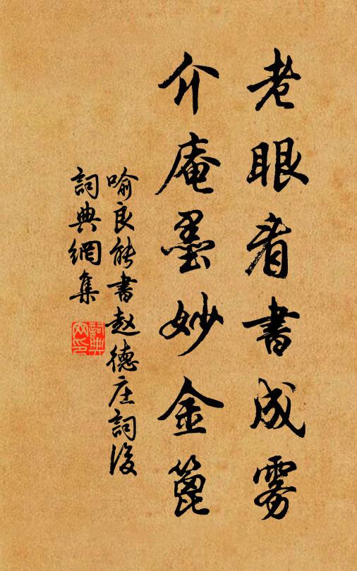 喻良能老眼看書成霧，介庵墨妙金篦書法作品欣賞