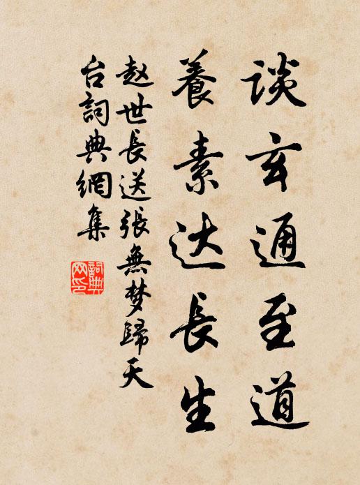 趙世長談玄通至道，養(yǎng)素達長生書法作品欣賞