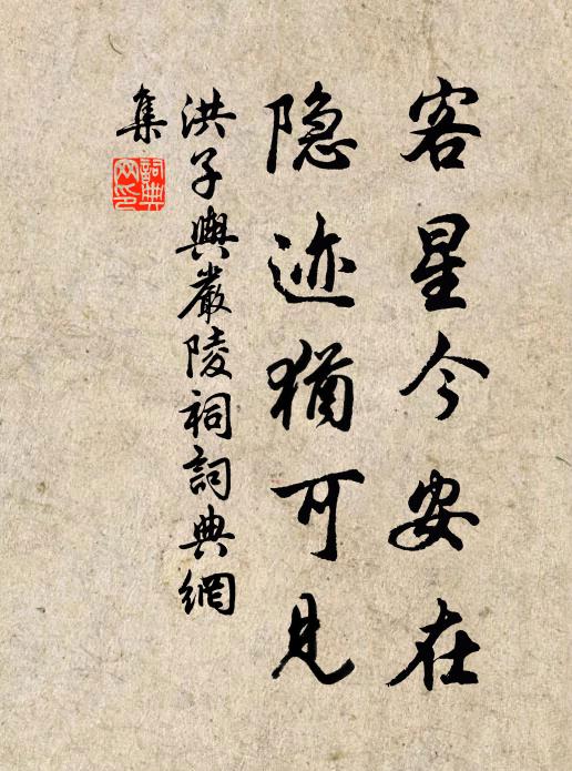 洪子輿客星今安在,隱跡猶可見書法作品欣賞