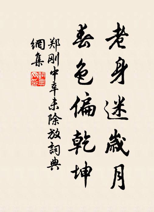 鄭剛中老身迷歲月，春色偏乾坤書法作品欣賞