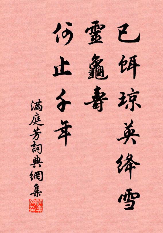 佚名已餌瓊英絳雪，靈龜壽、何止千年書(shū)法作品欣賞
