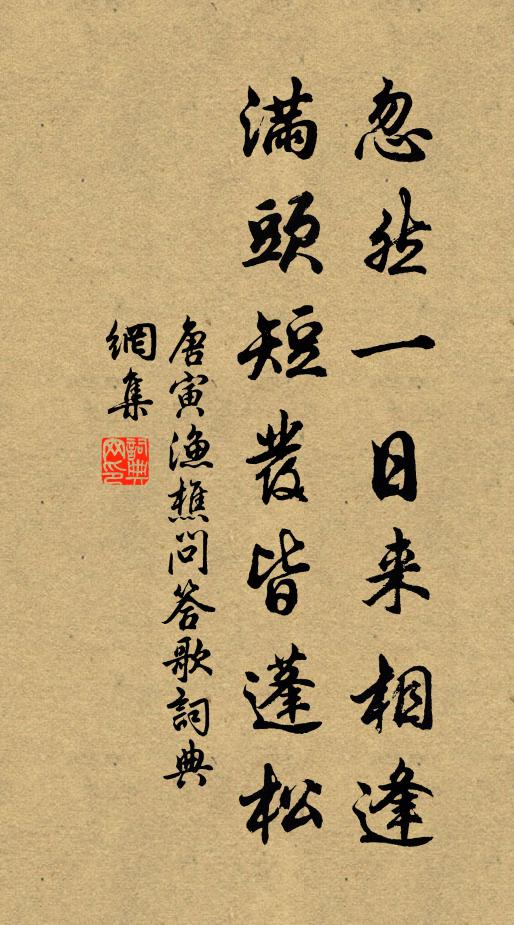 唐寅忽然一日來相逢，滿頭短發(fā)皆蓬松書法作品欣賞