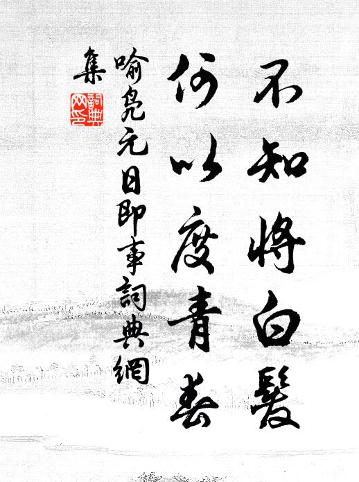 喻鳧不知將白發(fā)，何以度青春書法作品欣賞