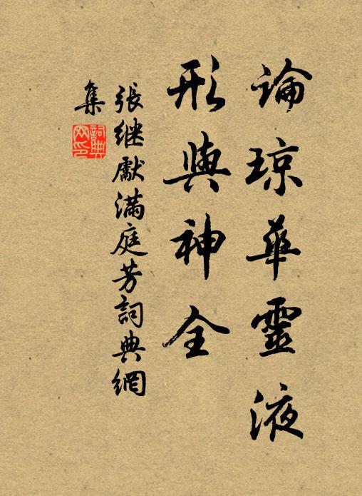 张继先论琼华灵液,形与神全书法作品欣赏