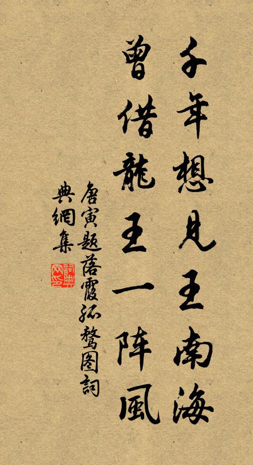 唐寅千年想见王南海,曾借龙王一阵风书法作品欣赏